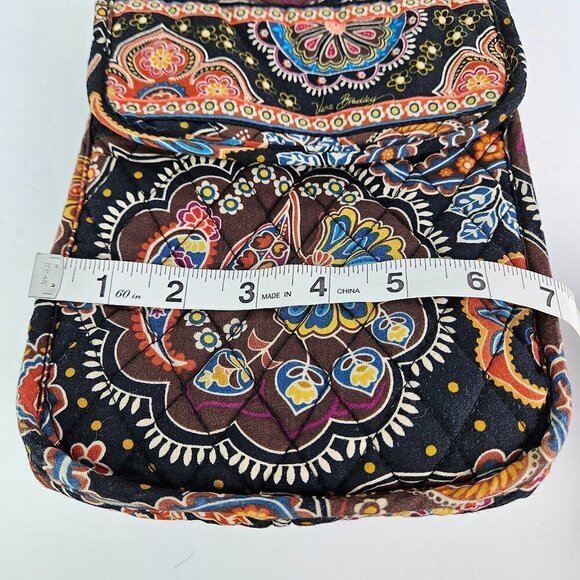 Vera Bradley Out To Lunch Bag Kensington (Retired) Brown Paisley Floral - Picture 10 of 12